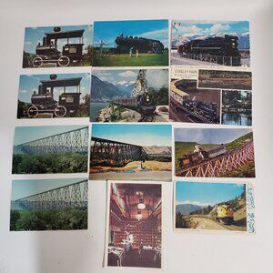 Postcards Railroad Train Rail Bridges United States Canada Steam Diesel Vintage